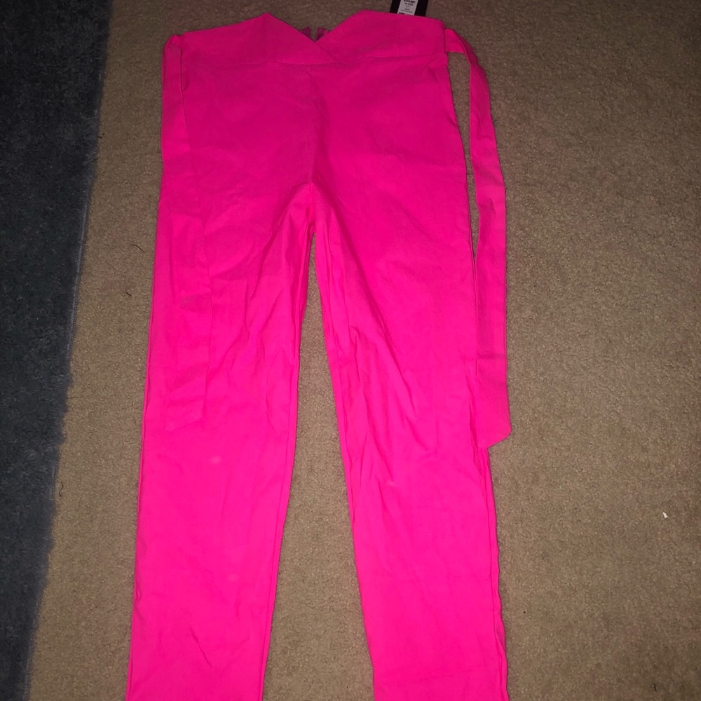 Pink high waisted pants